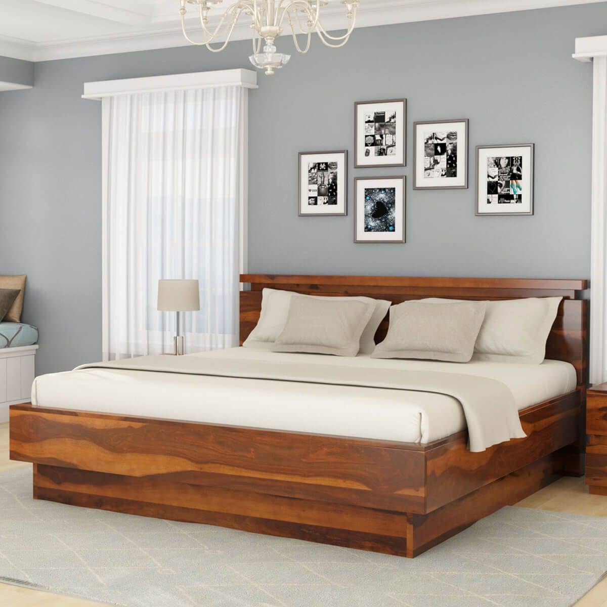 King Size - Simplicity Solid Wood Custom Platform Bed Frame